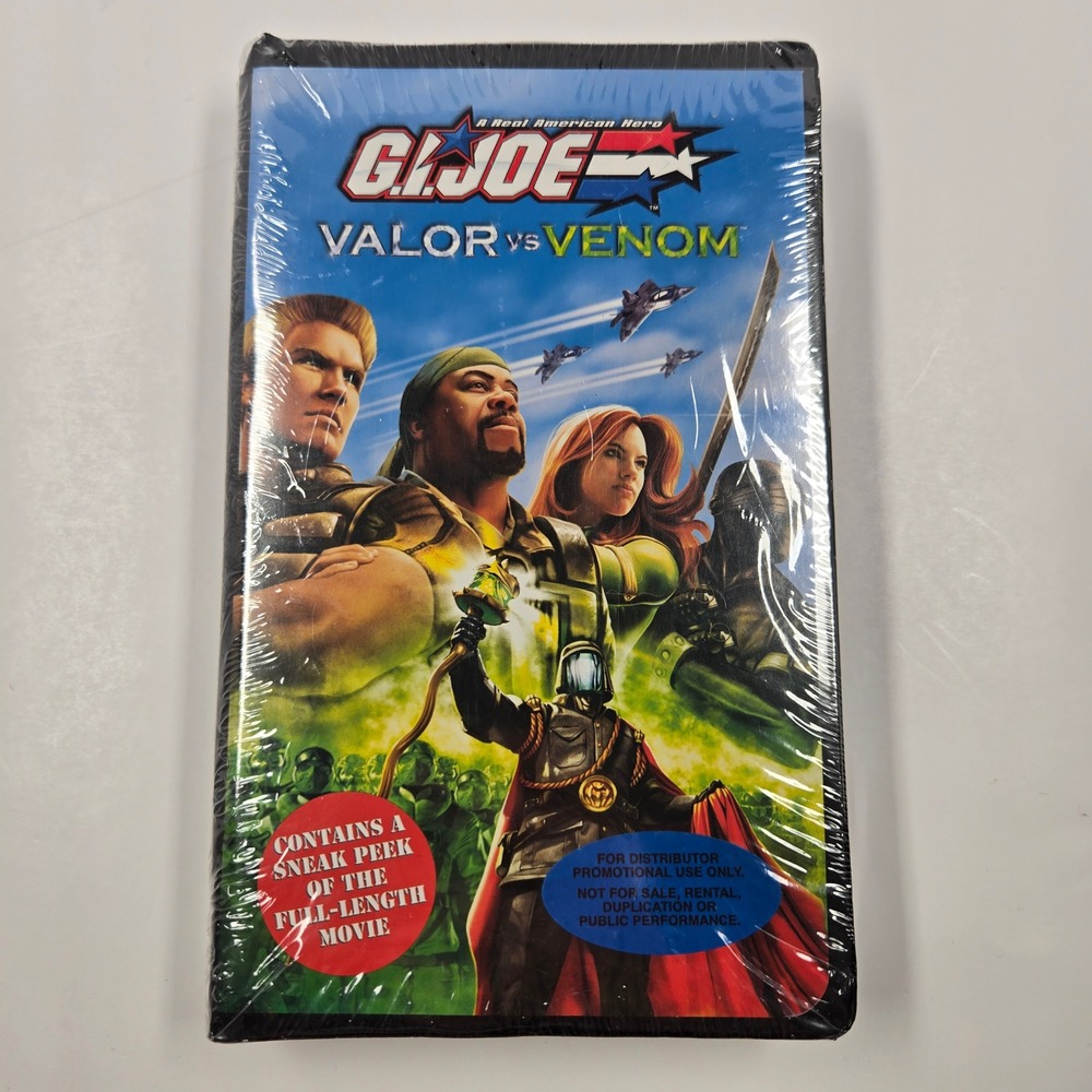 GI Joe Valor vs Venom VHS 2004 Promotional Screener Sealed Rare Hasbro Paramount